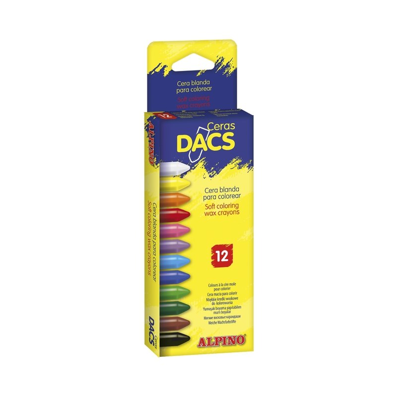Lápices de cera de colores Alpino Dacs Caja de 12